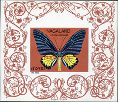 Nagaland 1969 Butterfly NH S/S