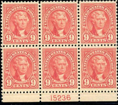 US 561 NH VF - XF Plate Block of 6 cv $400