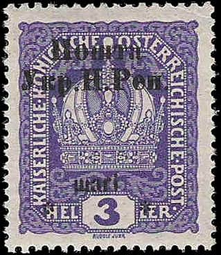 Western Ukraine 9 F - VF NH 1919 3H Stanyslavic
