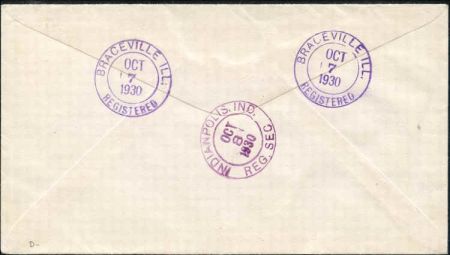 US Illinois, Bondville 632 Fancy Cancel Cover Purple "B"