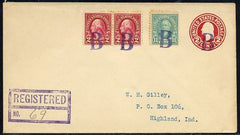 US Illinois, Braceville 554 Fancy Cancel Cover Purple "B"