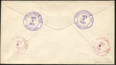 US Illinois, Braceville 554 Fancy Cancel Cover Purple "B"