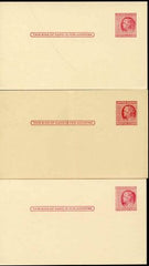 US UX38 Six Postal Cards With Printing Errors Instructions