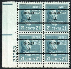 US 826 F-VF/LH Precancel PB 23053, Chester A. Arthur