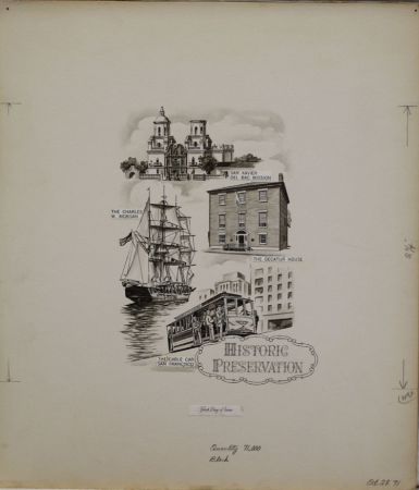 US Artmaster Scott 1440 - 1443 1971 Historic Preservation - Artwork