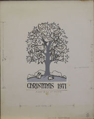US Artmaster Scott 1445 1971 Christmas, Partridge in a Pear Tree - Artwork