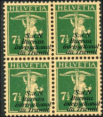 Switzerland Officials 3O5 XF NH Mint Block