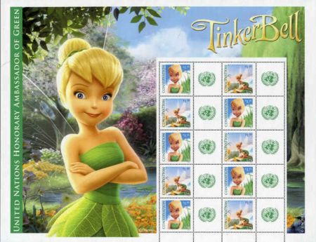 UN Personalized Sheets S48 NY 1046 - 1047 2012 Rio+20 Tinkerbell Pair