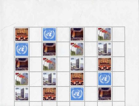 UN Personalized Sheets S1 Error 2003 with Unlisted Flag stamp. No inscriptions