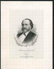 Autographs George H. Williams 1874 Attorney General signed letter