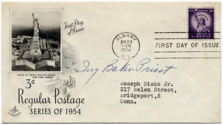 US 1035 Autographed Cover, Ivy Baker Priest, US Treasurer