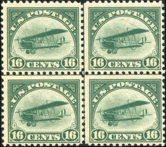 US C2 Airmail F - VF NH Centerline Block cv $600