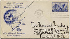 US 1010 Autographed FDC James F. Byrnes