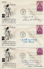 US 1087 Autographed Set of 3 FDC's by Deigners and engravers