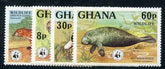 World Wildlife Fund 1977 Ghana 621 - 624 Animals