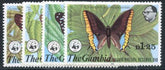 World Wildlife Fund 1977 Gambia 404 - 407 Butterflies