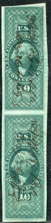 US R94a Revenue Used Vertical pair - Top F - VF, bottom XF, PF Cert cv $350
