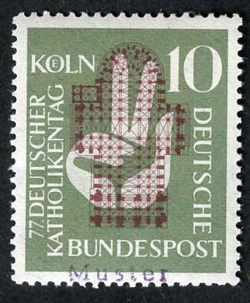 Germany 1956 750 Specimen Ovpt - German Catholics, Cologne