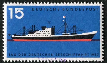 Germany 1957 767 Specimen Ovpt - Merchant Marine Day, Freighter