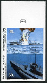 Marshall Is. 286 - 287 Imperf Pair, ship USS Reuben James