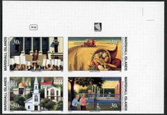 Marshall Is. 271 - 274 Imperf Block of 4, Four Freedoms, WWll