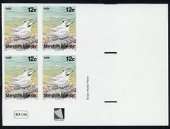 Marshall Is. 349 Imperf, 12c Birds Black Naped Tern