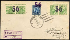 US Arkansas, Fifty-Six 695, 730a Fancy Cancel Cover, Solid Numerals