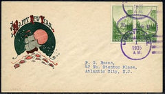 US Arizona, Liberty 756 pair, Fancy Cancel Cover, New Year