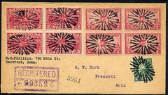 US California, Los Angeles 644, 649 Fancy Cancel Cover