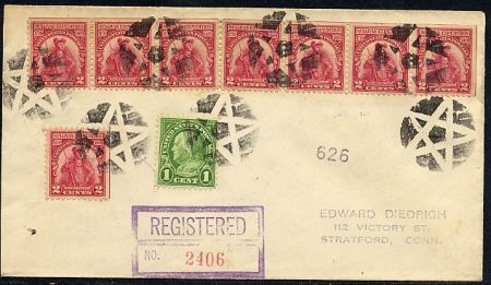 US California, Monrovia 657 Fancy Cancel Cover, Star