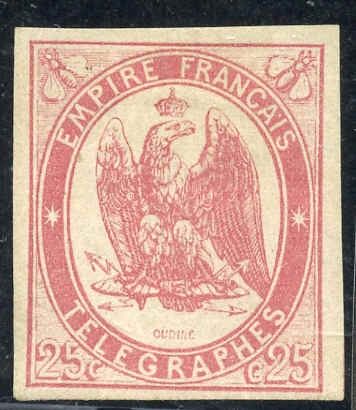 France Telegraph 1868 Yv 1 VF - XF H