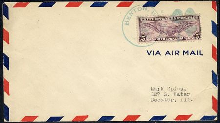 US Illinois, Henton Fancy C12 Cancel Cover, Shamrock