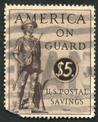 US PS15 Savings Stamp with Masillion, OH postal roller cancel Fine / MF