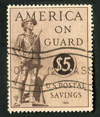 US PS15 Savings Stamp with Masillion, OH postal roller cancel F - VF