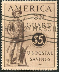 US PS15 Savings Stamp with Masillion, OH postal roller cancel VF - XF