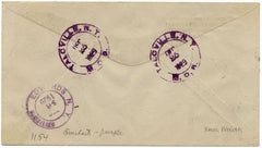 US New York, Talcville 623 Fancy Cancel Cover, Xmas Wreath