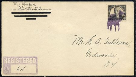 US New York, Talcville 623 Fancy Cancel Cover, Camel