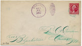 US Illinois, Sheldon 707 Fancy Cancel Cover,  Santa Claus