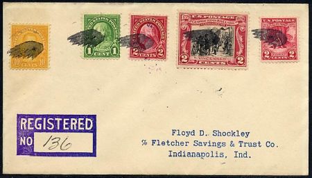 US Illinois, Wing 632, 634, 642, 645, 651 Fancy cancel Cover, Wing