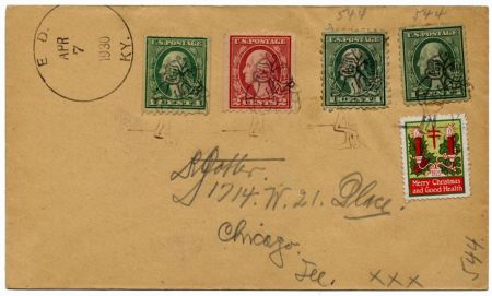 US Kentucky, Ed 486, 488, 543 Fancy Cancel Cover, Elves