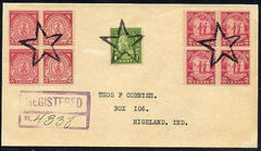 US Illinois, Monmouth 682, 683 Fancy Cancel Cover, Star