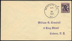 US Kentucky, Seventy Six 635 Fancy Cancel Cover