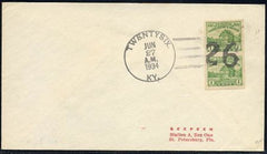 US Kentucky, Twenty Six 730a Fancy Cancel Cover