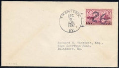 US Kentucky, Twenty Six 792 Fancy Cancel Cover