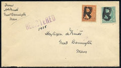 US Massachusetts, Great Barrington 558, 563 Fancy Cancel Cover