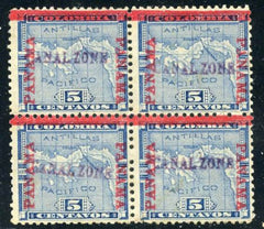US Possessions - Canal Zone 2 Possessions F - VF Hinged Block of 4 - Disturbed OG, PF Cert cv $1,750