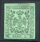 Italian States - Modena 1 Hinged VF Signed Raybaudi cv $2,375