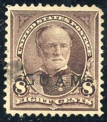 US Possessions - Guam 7 Used XF Signed 1 short perf cv $160