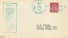 US Montana, Finch 717 fancy cancel Cover, Arbor Day
