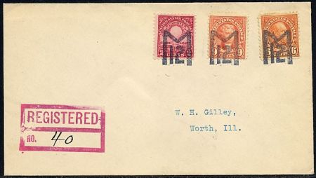 US Indiana, Twelve Mile 638, 641, 680 Fancy Cancel Cover, 12 M